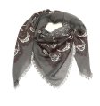 (image for) Premium Square Print Scarf Grey