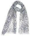 (image for) Premium Animal Print Shawl Black / White