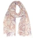 (image for) Premium Paisley Floral Print Scarf S0042 Beige