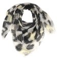 (image for) Premium Square Print Scarf S0050 Yellow Black