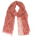 (image for) Premium Floral Print Scarf S0055 Red