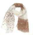 (image for) Premium Dot Print Scarf S0059 Brown