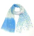 (image for) Premium Dot Print Scarf S0059 Blue