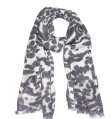 (image for) Premium Pattern Print Scarf S0064 Grey