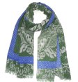 (image for) Premium Floral Print Scarf S0073 Green