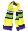 (image for) Premium Strip Print Scarf S0079 Yellow