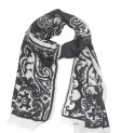 (image for) Premium Pattern Print Scarf S0080 Black