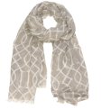 (image for) Premium Modal Print Shawl S0083 Beige Grey