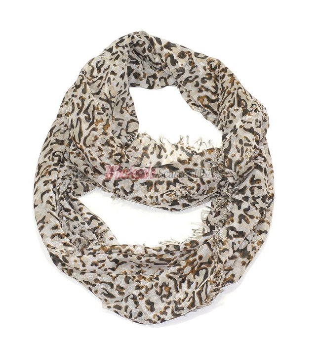 (image for) Premium Infinity Print Scarf S0089 Brown