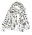 (image for) Premium Dot Print Scarf S0091 Black