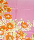 (image for) Premium Floral Print Scarf S0098 Hot Pink