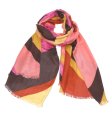 (image for) Premium Strip Print Scarf S0099 Pink