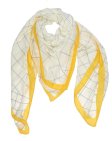 (image for) Premium Square Print Scarf S0104 Yellow
