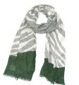(image for) Premium Strip Print Scarf S0108 Grey