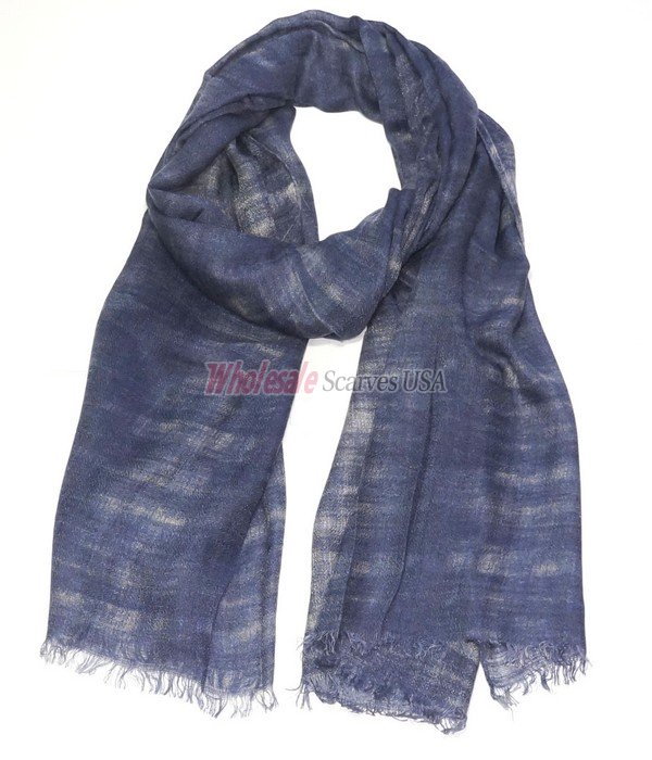 (image for) Premium Strip Print Scarf S0109 Blue