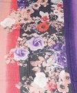 (image for) Premium Paisley Floral Print Scarf S0114 Purple