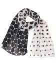 (image for) Premium Dot Print Scarf S0118 Black
