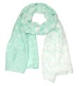 (image for) Premium Dot Print Scarf S0118 Tiffany Blue