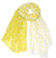 (image for) Premium Dot Print Scarf S0118 Yellow