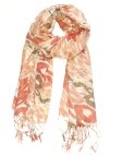 (image for) Premium Pattern Print Scarf S0124 Orange Red
