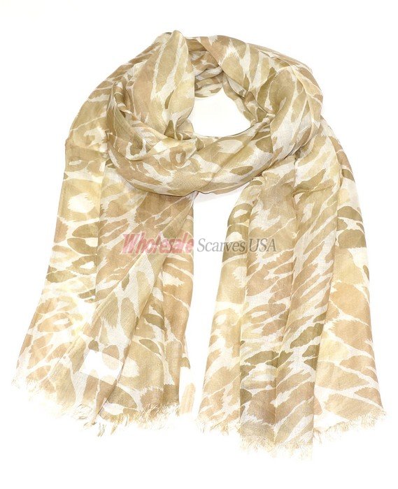 (image for) Premium Animal Print Scarf S0125 Beige