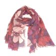 (image for) Premium Paisley Floral Print Scarf S0134 Red