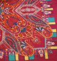 (image for) Premium Wool Blend Print Scarf S0135 Red
