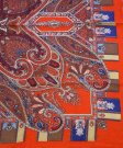 (image for) Premium Wool Blend Print Scarf S0135 Orange Red