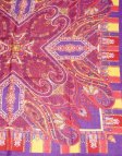 (image for) Premium Wool Blend Print Scarf S0135 Purple