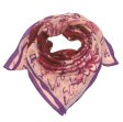(image for) Premium Wool Blend Print Scarf S0137 Purple