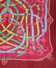 (image for) Premium Wool Blend Print Scarf S0139 Blue