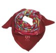 (image for) Premium Wool Blend Print Scarf S0139 Blue