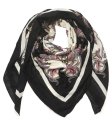 (image for) Premium Wool Blend Print Wrap S0141 Black