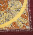 (image for) Premium Wool Blend Print Wrap S0143 Dark Red