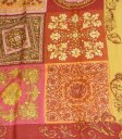 (image for) Premium Wool Blend Print Scarf S0144 Brown
