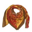 (image for) Premium Wool Blend Print Scarf S0144 Brown