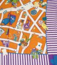 (image for) Premium Wool Blend Print Scarf S0145 Purple