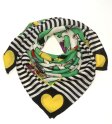 (image for) Premium Wool Blend Print Scarf S0145 Black