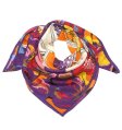(image for) Premium Wool Blend Print Scarf S0146 Purple