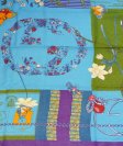 (image for) Premium Wool Blend Print Scarf S0147 Purple
