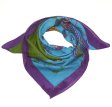 (image for) Premium Wool Blend Print Scarf S0147 Purple