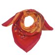 (image for) Premium Wool Blend Print Scarf S0147 Red