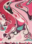 (image for) Premium Wool Blend Print Scarf S0148 Wine