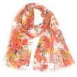 (image for) Premium Floral Print Scarf S0149 Orange