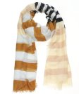 (image for) Premium Strip Print Scarf S0150 Brown