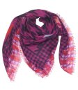 (image for) Premium Square Print Scarf S0152 Fuchsia Red