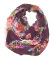 (image for) Premium Infinity Print Scarf S0153 Wine