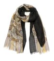 (image for) Premium Pattern Print Scarf S0154 Black