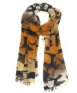 (image for) Premium Pattern Print Scarf S0155 Black
