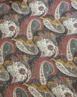 (image for) Premium Paisley Floral Print Scarf S0156 Red